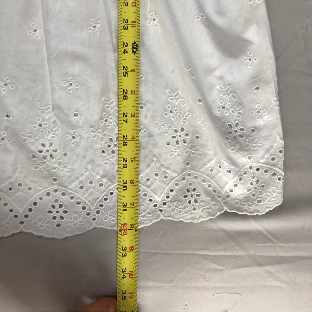 Woman Within White Eyelet Pintuck Tunic Women’s Plus size Large 18-20 Bohemian - Picture 4 of 9